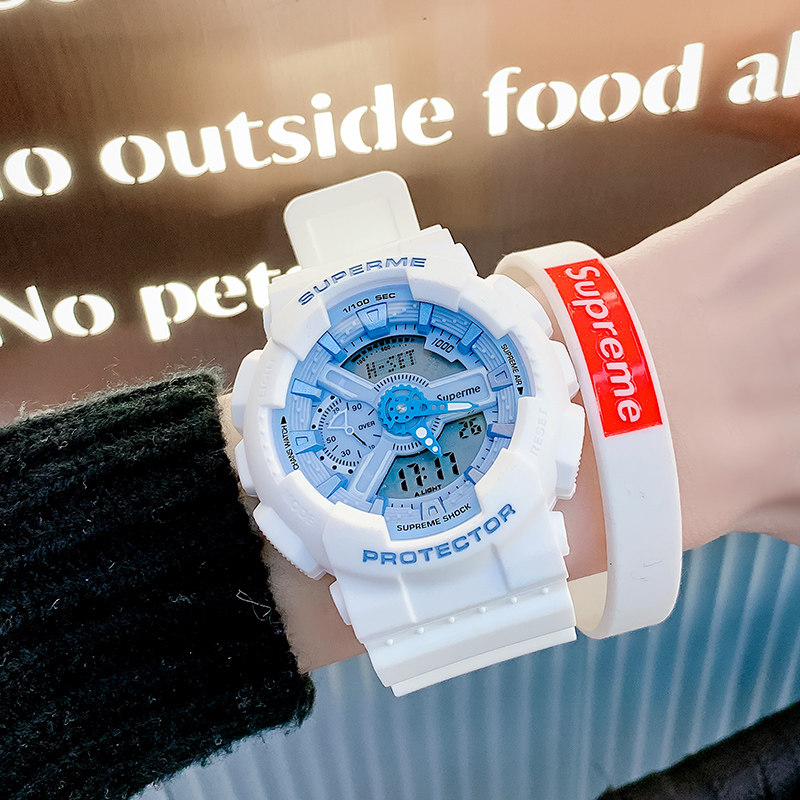 SUPERME旗舰手表霸气运动机械防水电子表男女款表  BX