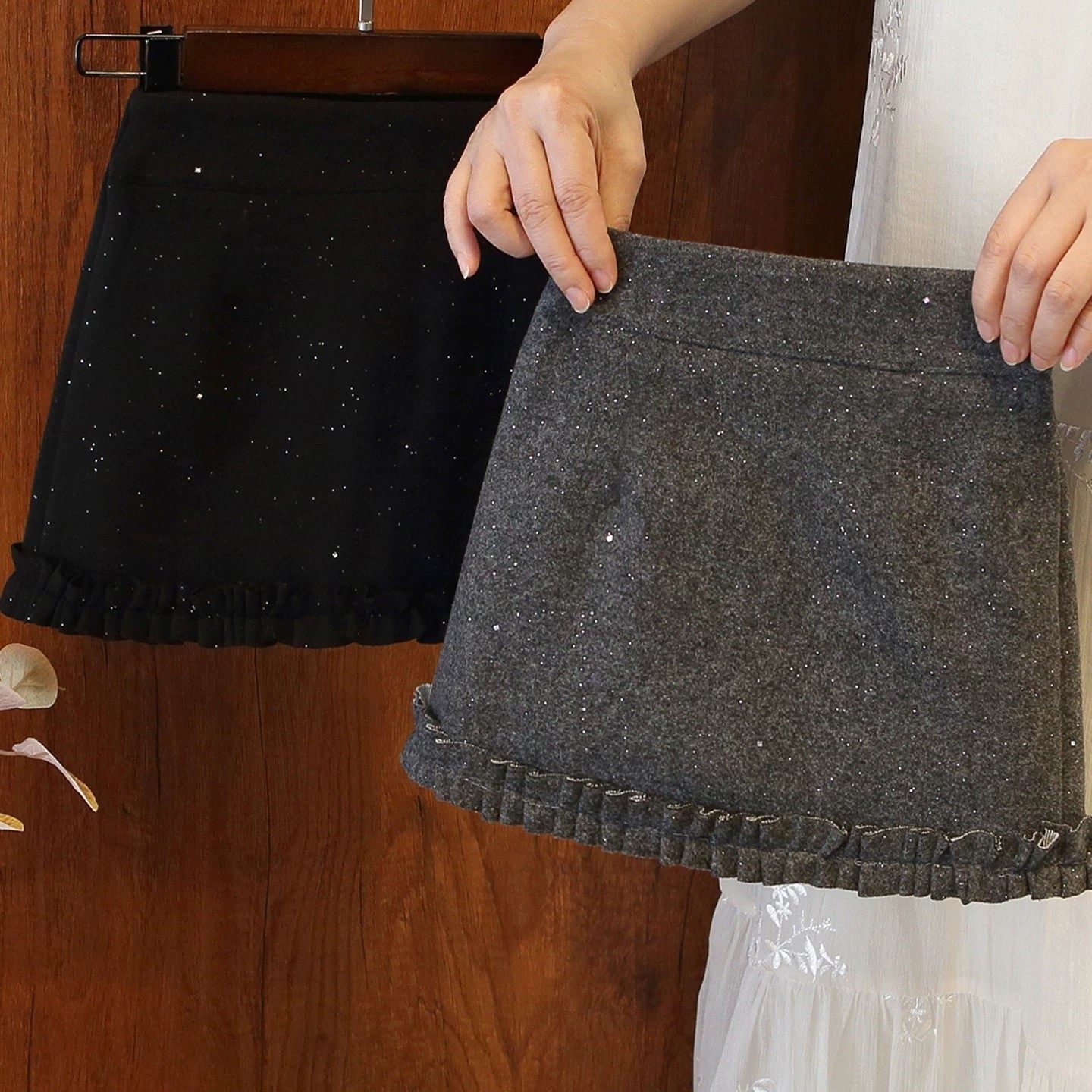 女童毛呢包臀裙秋冬季加厚保暖花边百搭防走光半身裙女孩A字短裙,童装/婴儿装/亲子装,半身裙,淘宝优惠券,粉丝福利购,淘宝优惠卷