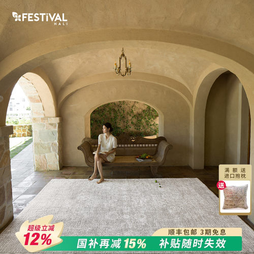 【2026新品】土耳其原装进口复古高级简约轻奢客厅地毯