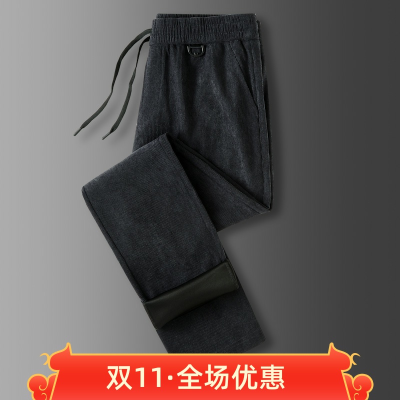 低价促销爆款秋冬款男士灯芯绒松紧腰休闲裤长裤九分裤男装打底裤