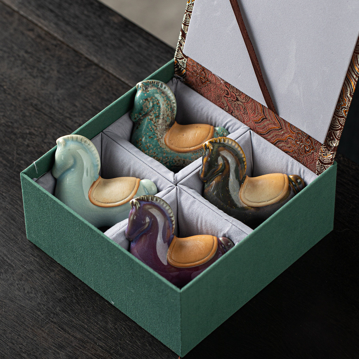 马到功成陶瓷马茶宠摆件创意窑变功夫茶具配件茶桌装饰品礼盒装,餐饮具,茶宠摆件,淘宝优惠券,粉丝福利购,淘宝优惠卷