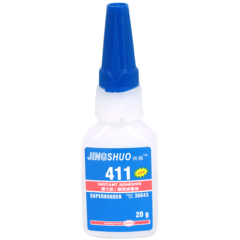 井烁411透明胶水增强型金属塑料玻璃窗户密封条粘合剂耳机橡胶表带手机壳高强度软性强力透明多功能强力瞬干