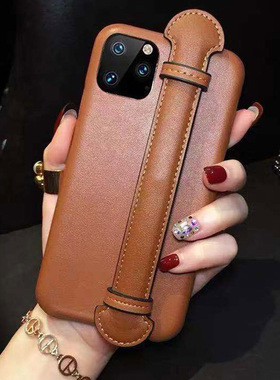 苹果16手机壳腕带iphone15promax保护套挂绳13pro全包防摔14plus真皮xmax外壳12mini女ip11新款por网红xr潮8p