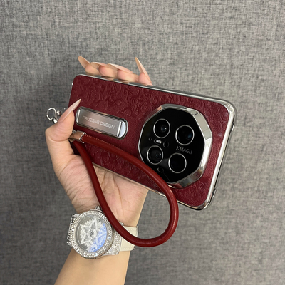 华为mate70rs非凡大师手机壳m80promax素皮保护套带挂绳60RS镜头全包防摔meta60超薄m80支架外壳por+男女新款