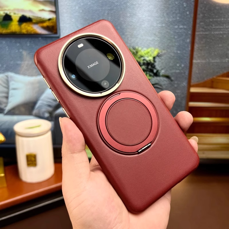 华为mate70手机壳m70pro+带磁吸支架meta60真皮保护套pura70Ultra全包防摔mt60高级感外壳魅特por男士女新款p
