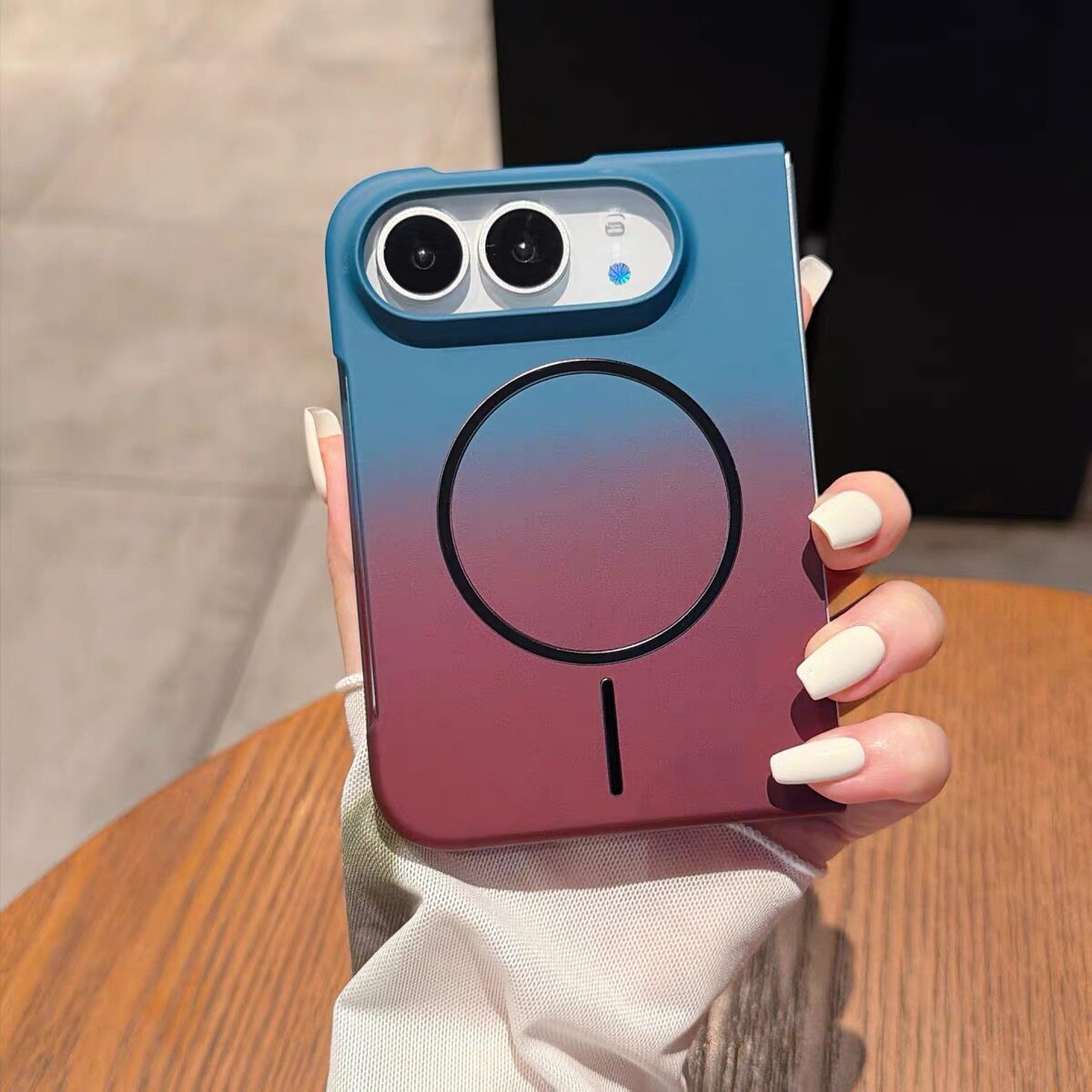 适用iPhone Duo手机壳新款磁吸充电苹果duo阔折叠屏全包防摔磨砂渐变保护套iPhone18duo超薄肤感硬外壳男女pg