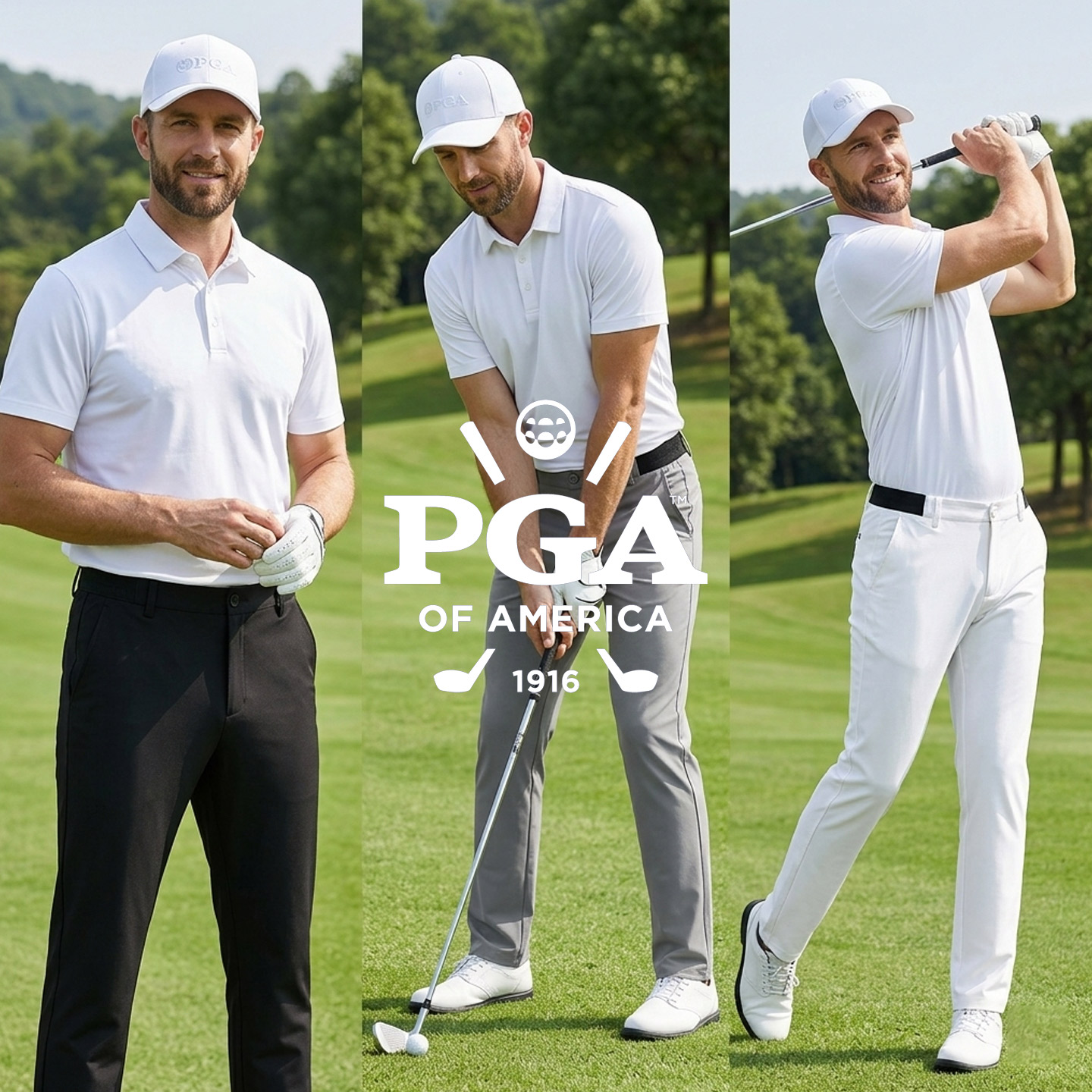 美国PGA 2026春夏款高尔夫裤子男长裤弹力腰带透气速干运动服装