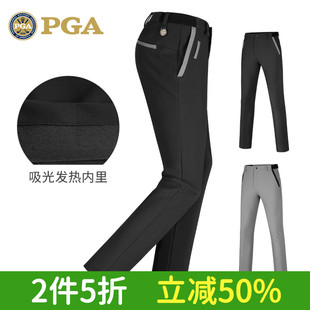 新品 光发热内里保暖高弹运动球裤 高尔夫裤 秋冬长裤 子男士 美国PGA