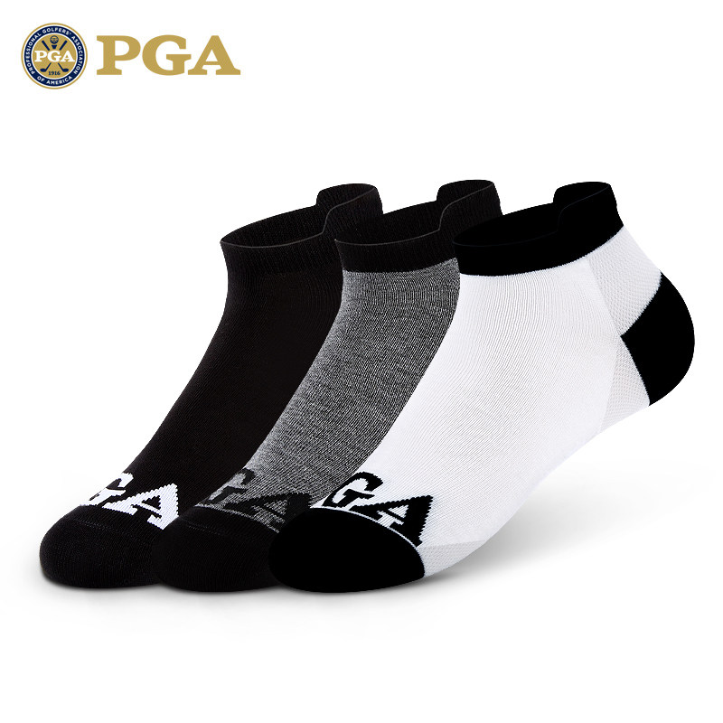 美国PGA 新款 高尔夫男士袜子 棉质短袜 高弹球袜 春夏透气型
