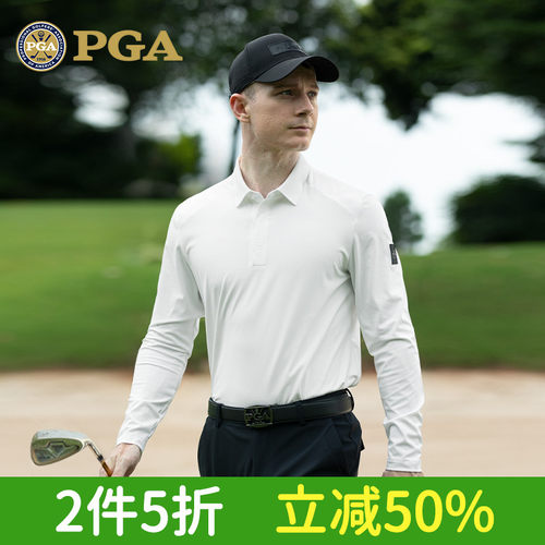 美国PGA高尔夫男长袖T恤球衣