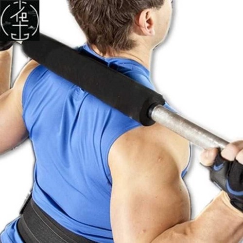 black barbell pad squat bar shoulder protector weight liftin