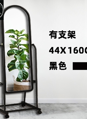 Movable Full Length Mirror  Wheels Dressing Standing Holder