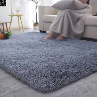 Silky Fluffy Carpet Long Plush Shaggy Rug Living Bedroom Mat