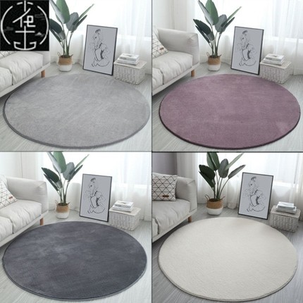 Round carpet bedroom bedside cushion blanket table floor mat
