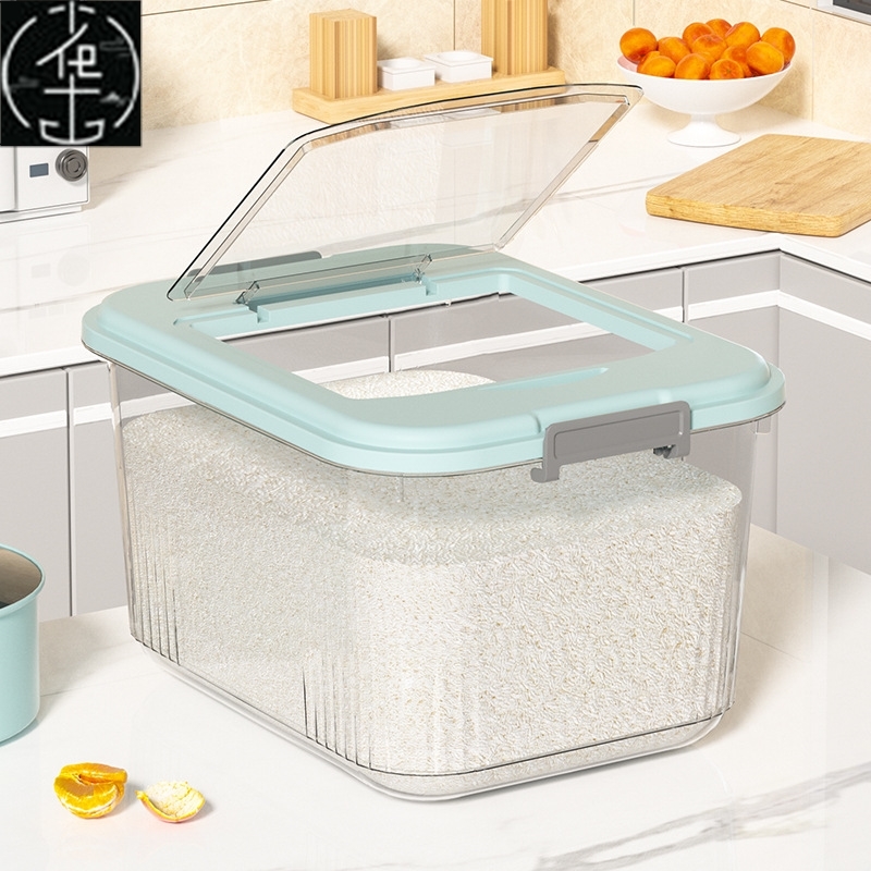 rice storage box beans container cover cereal plastic boxes