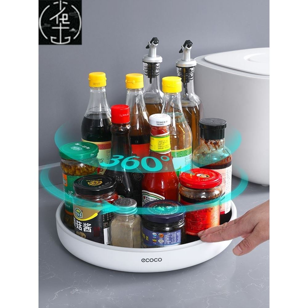 Revolving seasoning box shelf receive box kitchen corner