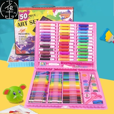 children's puzzle painting 86-color stationery gift box set
