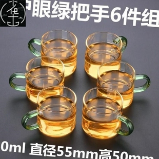6 tea cups, transparent cups, heat-resistant glass, glass-