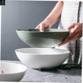 large dish salad Ceramic bowl pasta restaurant tableware