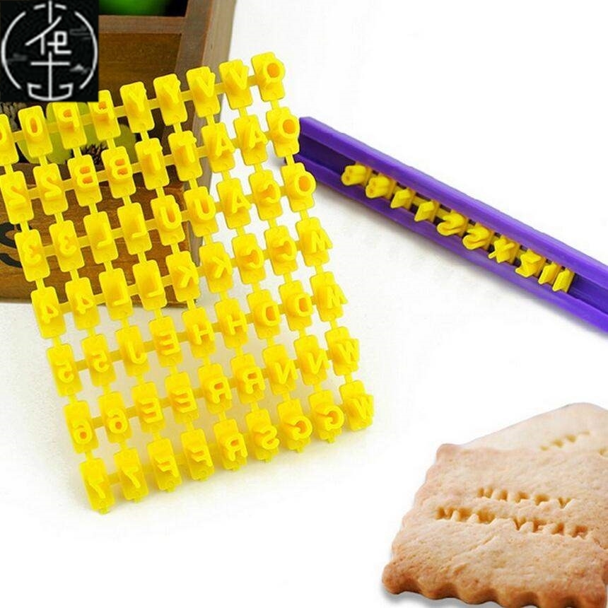 1set english letters stamp cake biscuits seal mould for the