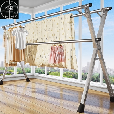 clothes drying rack fold laundry garment dryer hanger 杆衣架