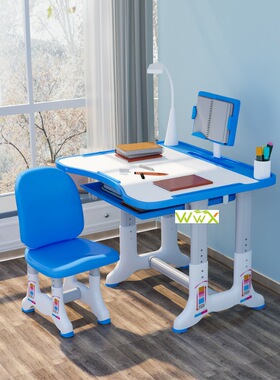 Kid Study Desk Lifting Table Can Tilt Children Learning Tabl