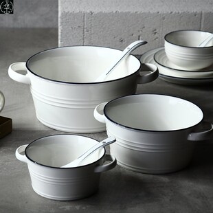 Nordic style ceramic salad bowl, noodles bowl dessert bowl