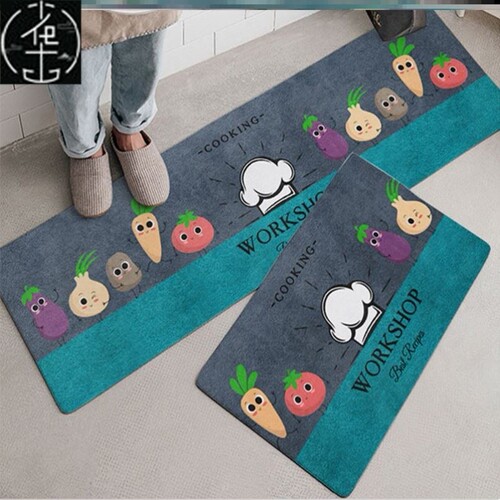 New Nordic stylelong strip kitchen floor mat bathroom carpet
