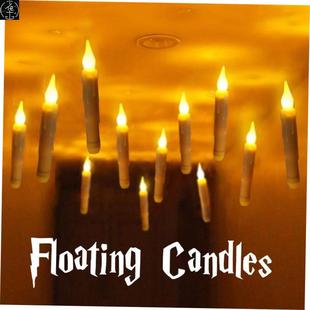 Floating LED Candles with Remote Control Witch Halloween Dec