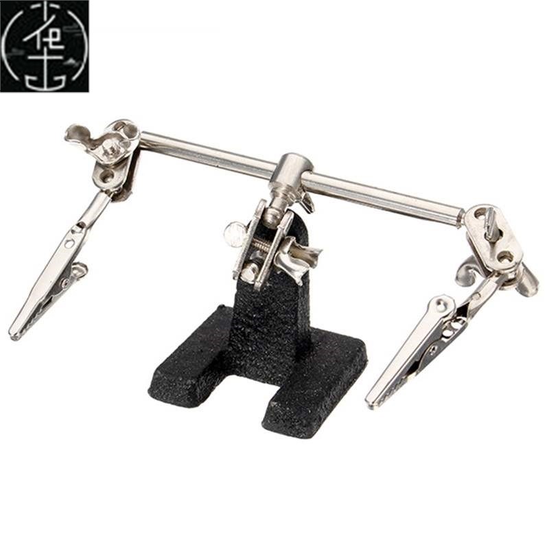 Third Hand Iron Stand Clamp Helping Hands Clip Tool PCB Hold
