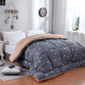 Super Blanket Warm Comforter Winter Quilt Flannel Duvet beds