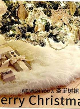 christmas decoration 1PCS 80cm White Plush Tree Skirts Fur C
