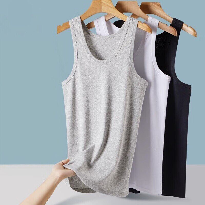 纯棉背心男士打底跨栏全棉运动健身背心吊带工字马甲男款内穿汗衫