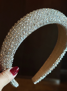 杨杨babytime 也超美！心动奢华水晶满钻发箍宽边防滑高颅顶超闪