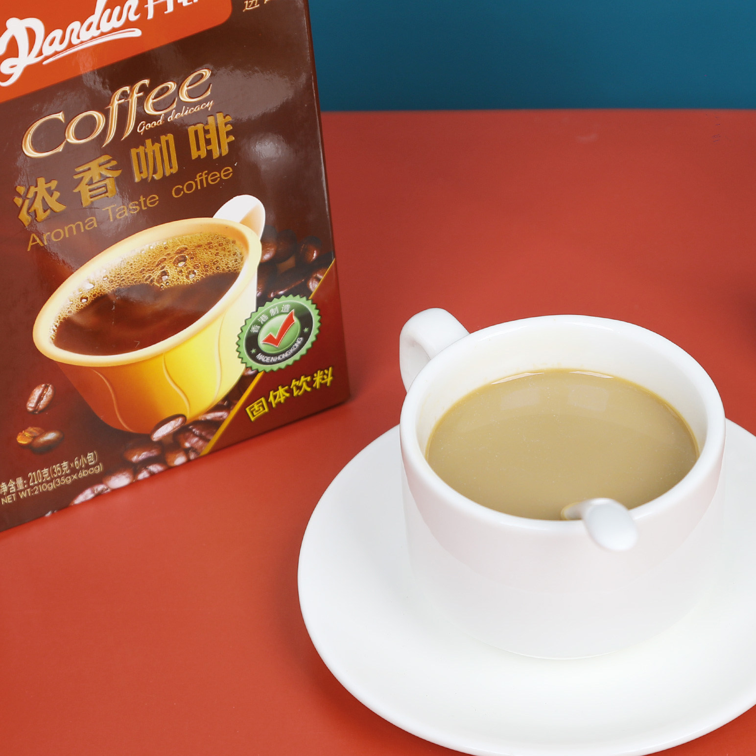 香港丹顿进口浓香咖啡摩卡咖啡速溶咖啡粉办公提神冲饮