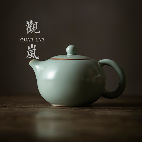 观岚复古汝窑开片可养西施壶