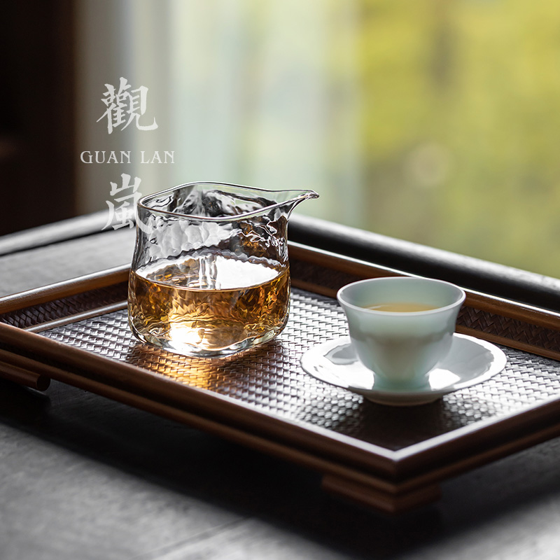 观岚中式四方玻璃公道杯