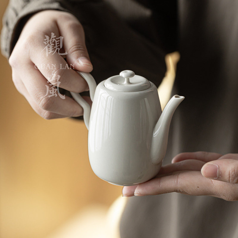 观岚草木灰釉中式泡茶壶家用复古女士茶壶陶瓷普洱泡茶壶功夫茶具,餐饮具,茶壶,淘宝优惠券,粉丝福利购,淘宝优惠卷