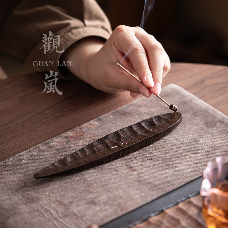 观岚黑胡桃木实木香插图片