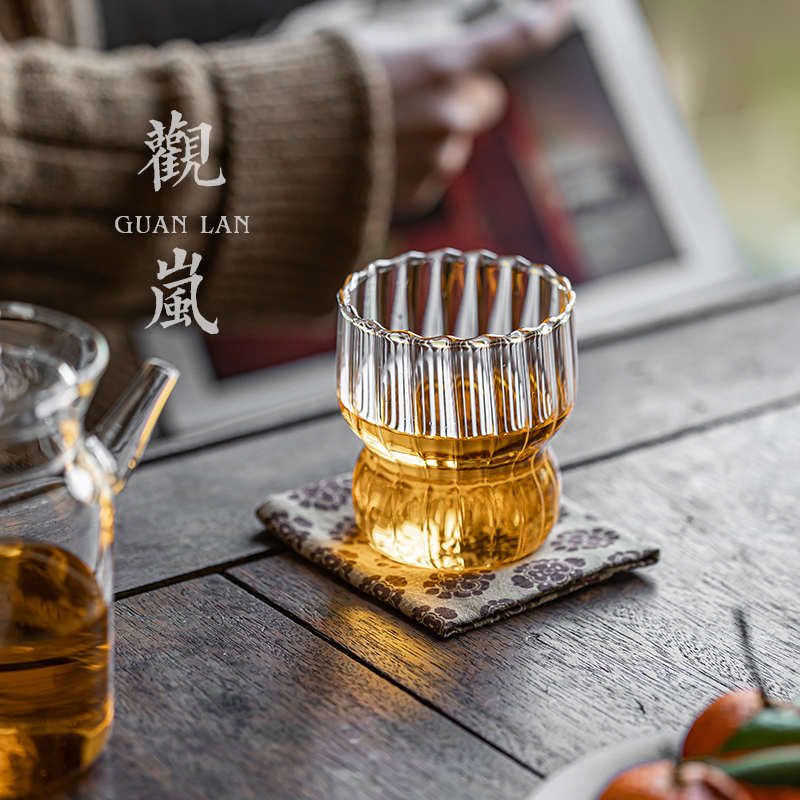观岚玻璃办公小清新玻璃杯