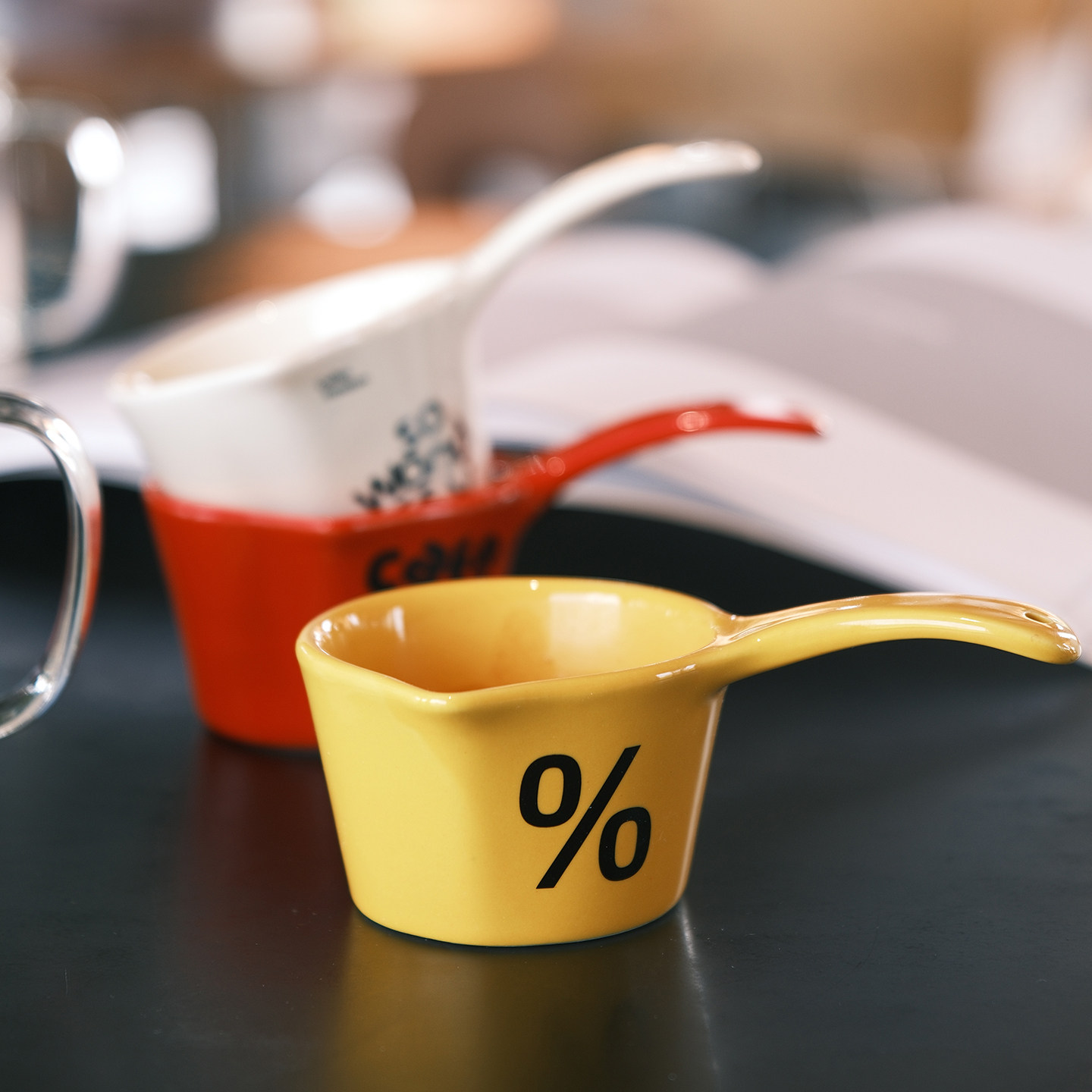 气泡招待所‘原创cafe字母陶瓷咖啡液萃取杯小奶盅鹰嘴浓缩接液杯