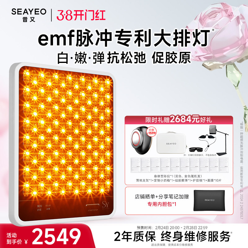 38节礼物SEAYEO昔又ProMax大排灯美容仪光子嫩肤美白祛痘仪经典