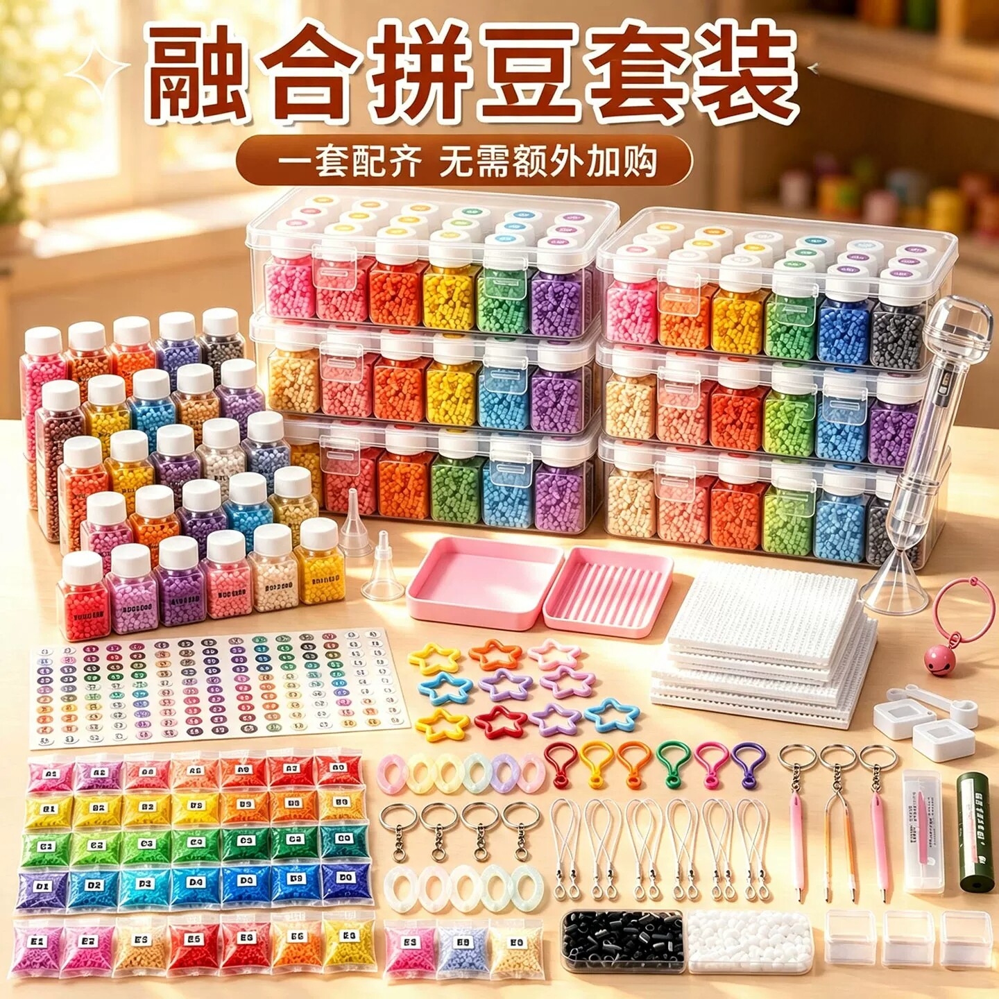 正版221色拼豆豪华全套工具礼包