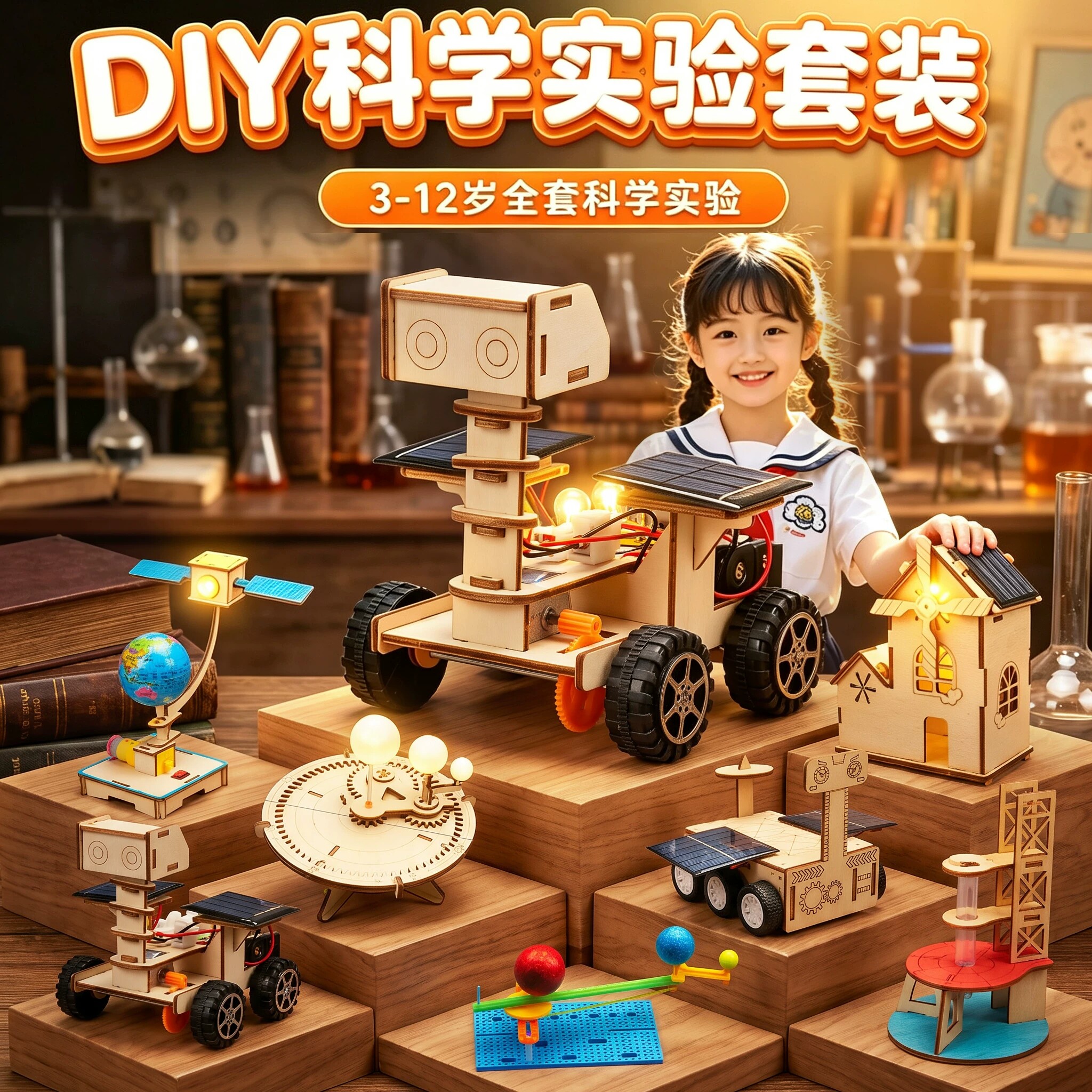 儿童科学实验DIY益智玩具套装