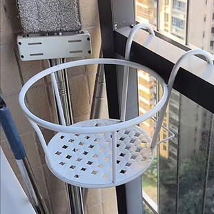 阳台花架挂式露台栏杆置物铁艺架子多肉绿植盆栽壁挂花盆挂架悬挂