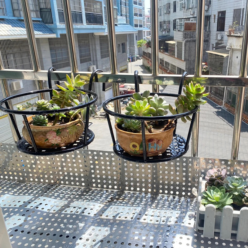 加粗花架置物架花架阳台悬挂式花架子窗台栏杆挂式花盆花篮阳台