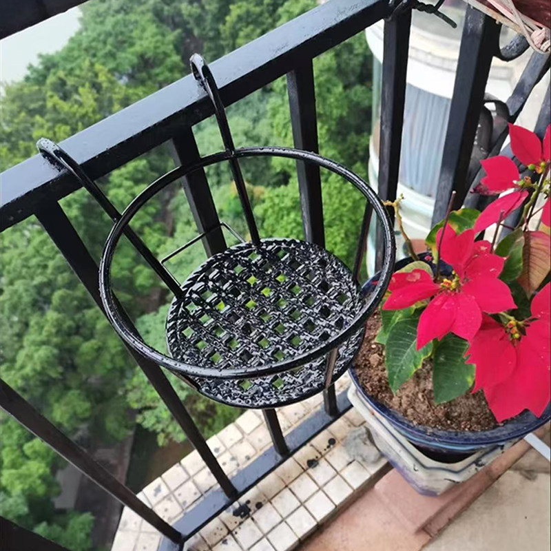 清仓挂壁花盆架防护栏绿植室外庭院花卉挂钩花架子阳台悬挂式花架,收纳整理,阳台置物架,淘宝优惠券,粉丝福利购,淘宝优惠卷