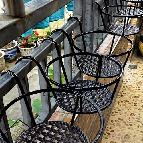 栏杆花架阳台花架置物架大号吊兰悬挂挂式铁艺花盆托架绿萝花架