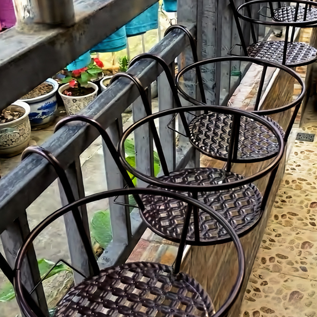 清仓挂壁花盆架防护栏绿植室外庭院花卉挂钩花架子阳台悬挂式花架,收纳整理,阳台置物架,淘宝优惠券,粉丝福利购,淘宝优惠卷