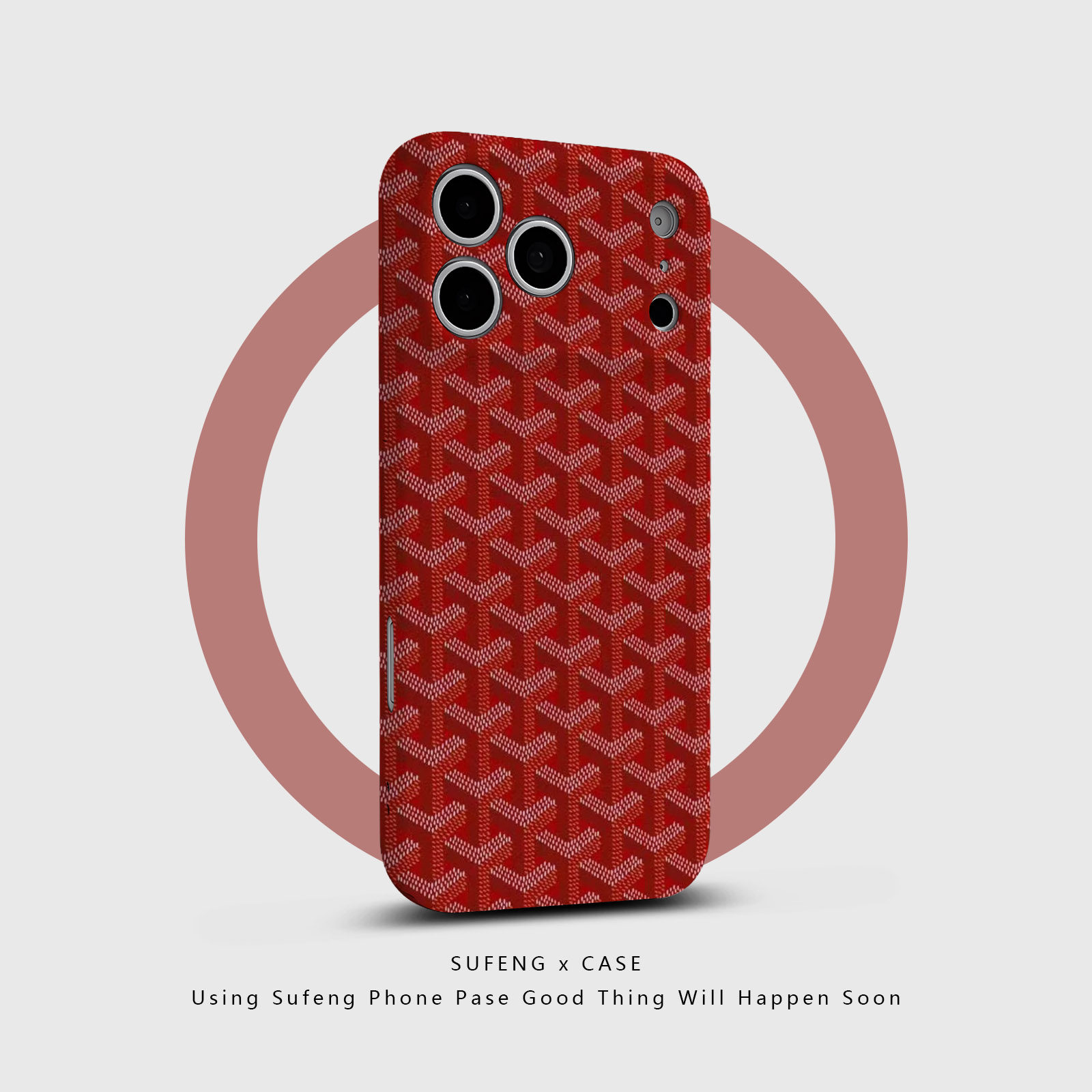 宿风适用苹果iPhone17promax手机壳16 14磁吸13 12亮面15 Pro硬Plus新款情侣高级保护套男女创意红色交织网格